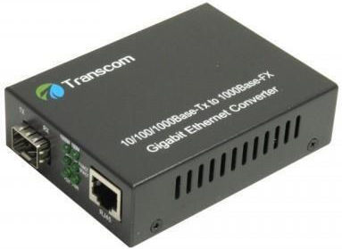 Media Converter 10 100 1000m Dual Fiber 850nm MM 550m SC Transcom Ts-1000n-md-05