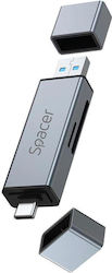 Cititor de carduri extern Spacer Spcr-typec-usb-01 Cititor de carduri extern Spacer Spcr-typec-usb-01