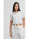 Women's Blouse Striped Offwhite/black