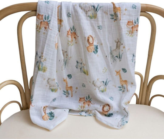 Queen Mother Muslin Changing Pad White 120x120cm.