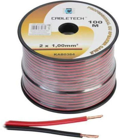 Copper Speaker Cable 2x1.00mm Red Black 100m