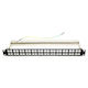 48-port Patch Panel 1u Unloaded Shielded Integrated Cable Management Black Emtex