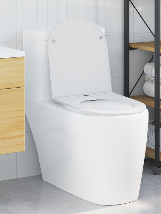 vidaXL Plastic Soft Close Toilet Seat White 36cm 42002369
