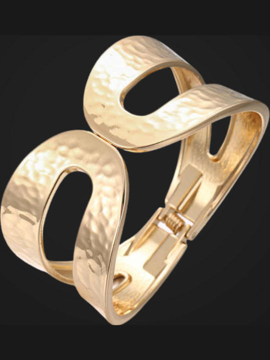 Met Women's Bracelet Handcuffs Gold Plated 6.2cm