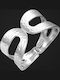 Met Women's Bracelet Handcuffs 6.2cm 0105 Silver
