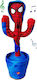 Plush Spiderman Cactus Spider Man Talking Rechargeable with Motion & Sound for 4+ Years 35 cm