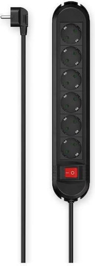 HAMA Power Strip 6 Sockets with Switch and 1.5m Cable