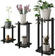 Hanah Home Plant Stands Wooden Black 23cmx23cmx30cmcm. 3pcs