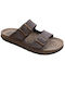 Leder Herrensandalen in Braun Farbe