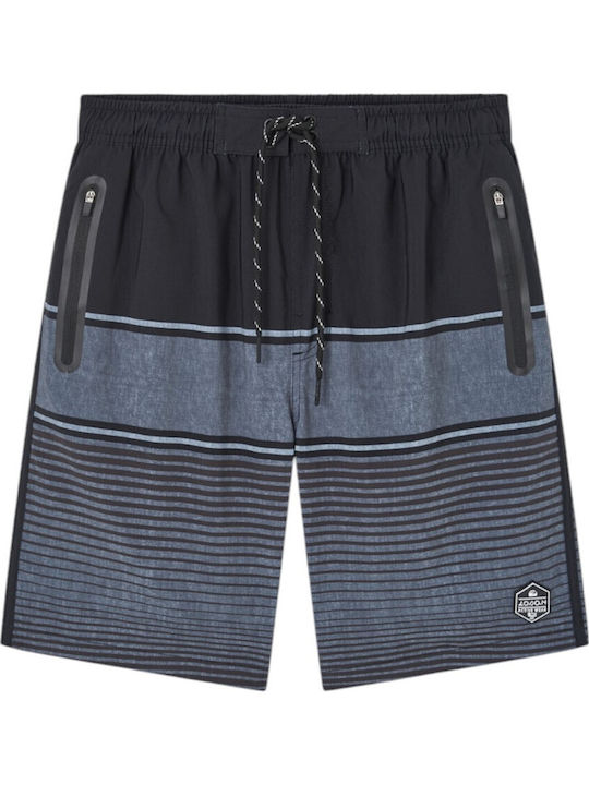 Men's Swimwear Bermuda Black Striped