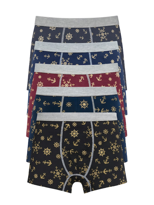 Ανδρικά Μποξεράκια Πολύχρωμα 5Pack
