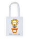 Τσάντα Πάνινη Λευκό Μακριά Χερούλια 100% Cotton 140gsm Happy Mothers Day Dp2362