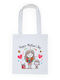 Τσάντα Πάνινη Λευκό Μακριά Χερούλια 100% Cotton 140gsm Happy Mothers Day Dp2367