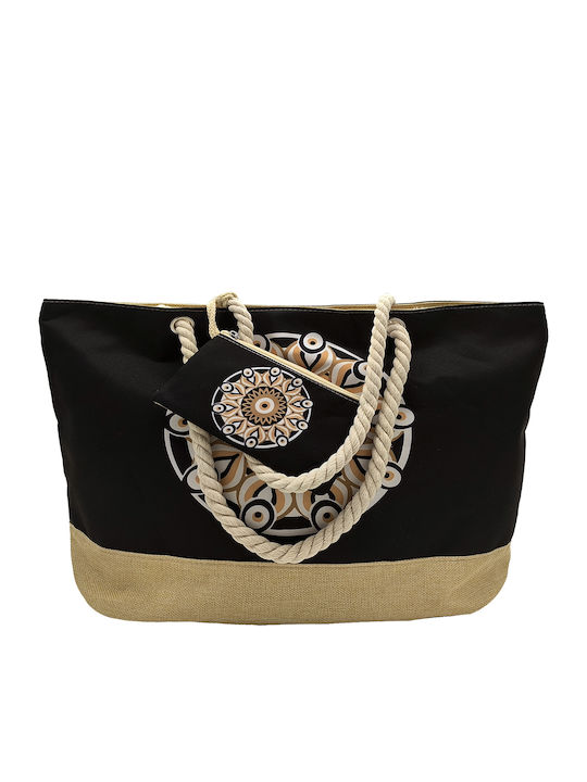 Gift-Me Stoff Strandtasche Schwarz