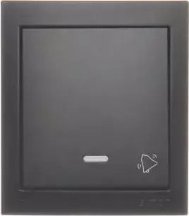 Kontakt-simon Simon Aquaclick Button Bell Illumination 10 Ax 250 V Black Acd1l/49