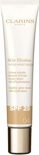 Clarins Skin Illusion 04 24h Cream Face Day Tinted and SPF25 40ml