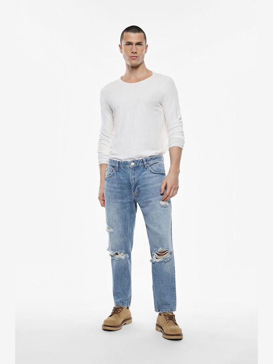 Imperial Herren Jeanshose Lose Fit Gerade Blau