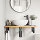 vidaXL Waschtisch ohne Waschbecken L80xB40xH17cm Braun