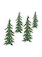 Коледно украсително Метално Елхичка Зелен 4бр Tree