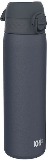 Ion8 Slim Water Bottle Ash Navy Stainless Steel 500ml