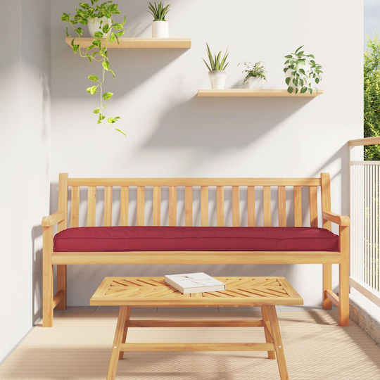 vidaXL Pernă Waterproof Pentru Bancă De Perne Pentru Scaune De Grădină Burgundy 2 Buc 40x200 cm