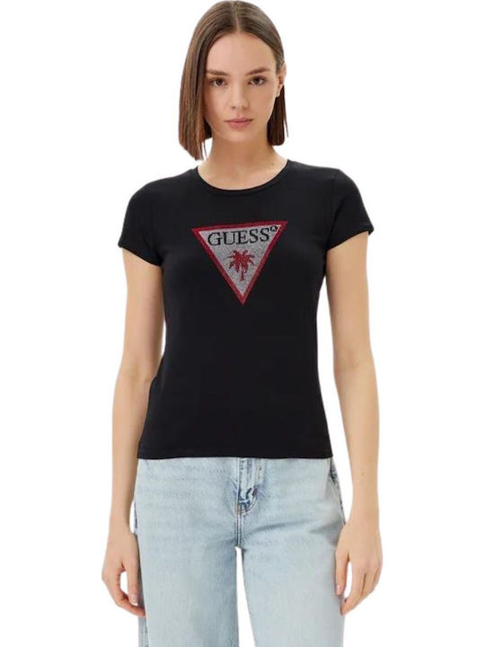 Women's Blouse Cotton Short Sleeve Jet Black