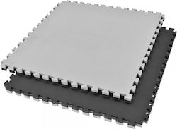 MDS Спортен Под Пъзел 100x100x2см 1 Брой Двустранен Черно/Сив