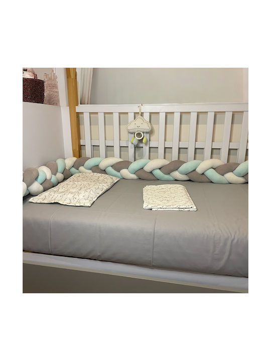Grandes Suenos Baby Sheets Set Crib Cotton Gray 70x140cm 3pcs