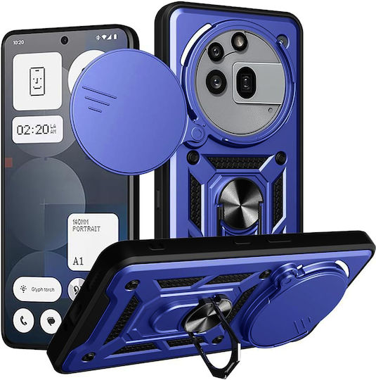 Techsuit Shield Umschlag Rückseite Silikon Blau (Nothing Phone (3a) Pro)