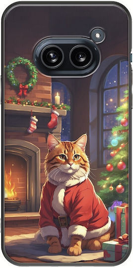 Weihnachts-Tiere Katze Nothing Phone 2a 5g Schwarzes TPU Schwarzes Silikon