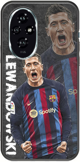 Football Stars Robert Lewandowski Honor 200 5g Black TPU Black Silicone