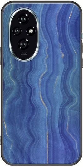 Синьо агатово камъче Honor 200 5g черен TPU черен силикон