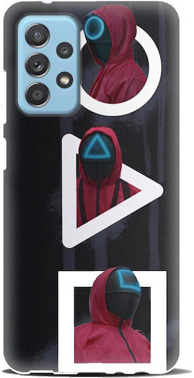 Squid Game 2 Silicone Case Θήκη Samsung Galaxy A72 Black-red