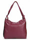 Leather Women's Bag Backpack Red