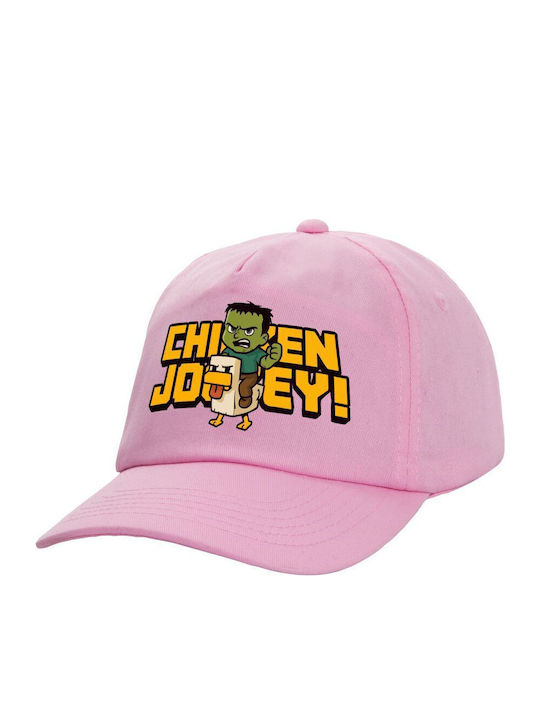 Koupakoupa Kids' Hat Jockey Fabric Chicken Pink