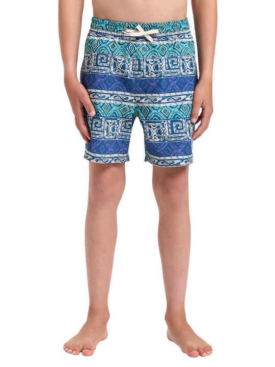Quiksilver Surfsilk Scallop Costum de baie pentru copii Pantaloni scurți de înot White/blue