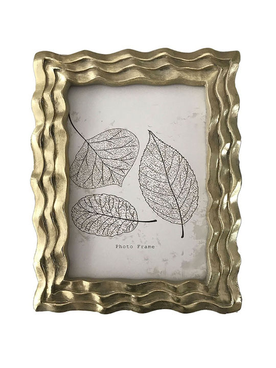 Inart Plastic Photo Frame With Gold Frame