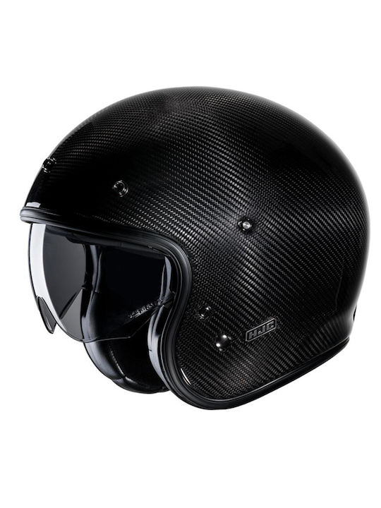 HJC V31 Carbon Black Motorcycle Helmet Jet ECE ...