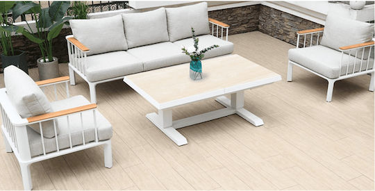 Garten- und Outdoor-Möbelsets Wohnzimmer Typsatz 4 Stück Aluminium