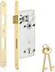 Recessed Door Lock 45 X 75 2 Keys Gold Thirard 00094342