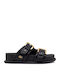 Loren 09 Women's Flat Sandals in Black Color