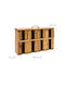 Relaxdays Caseta Pentru Ceai Cu Capac Din Lemn Bej 22x10x33.5cm
