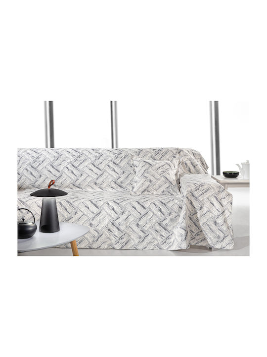 Guy Laroche Sofa Throw 2 Seater Chenille 180x250cm Smoke
