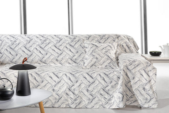 Guy Laroche Three-Seater Sofa Throw Chenille 180x300cm Smoke