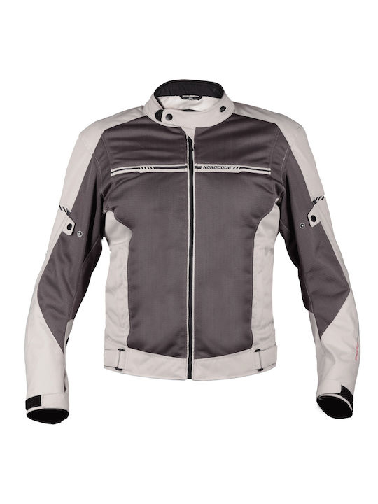 Nordcode Aero-R Oversize Καλοκαιρινό Ανδρικό Μπουφάν Μηχανής Γκρι