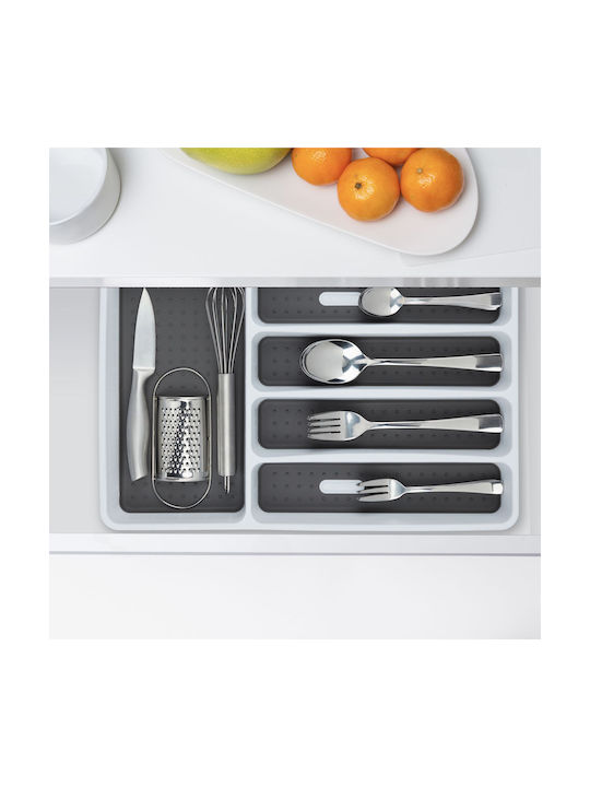 Relaxdays Drawer Cutlery Tray Plastic 40x33x4.5cm White