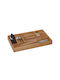 Relaxdays Besteckeinsatz für Schubladen Hölzernes 46x27,5x5cm Beige