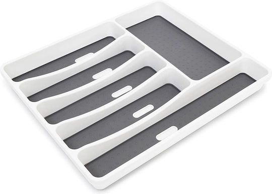 Relaxdays Tăvi Pentru Tacâmuri De Sertar Din Plastic 40.5x32.5x5cm Albă