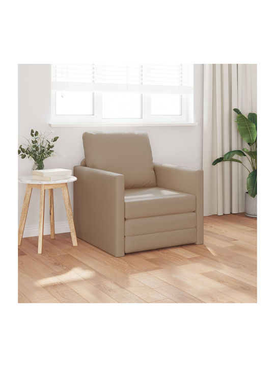 din Piele Ecologică Cappuccino 74x77x81cm