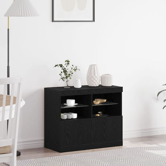 Мебели за съхранение дървен Black Oak 81x37x67см